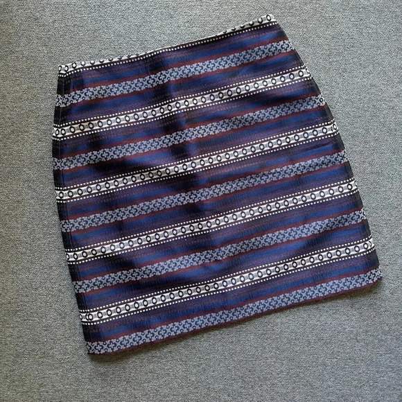 LOFT Women’s Striped Mini Skirt Size 2 - Picture 1 of 6